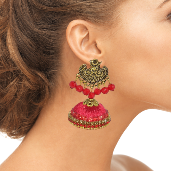 Silk thread earrings new 2024 designs 2020