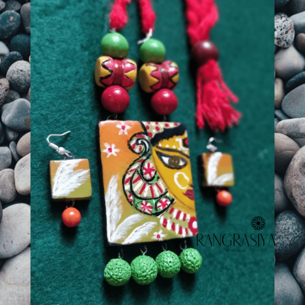 Geometric Necklace, Handpainted Jewellery : Handmade Jewelry at Rs 549, Handmade  Necklace